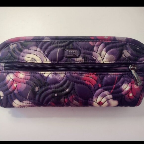 Lug Flipper Jewelry Quilted Clutch Water Purple Pattern LIKE NEW! - Picture 1 of 4